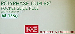 68 1550 Polyphase Duplex Pocket Slide Rule